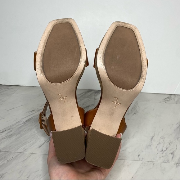 27 Edit Jaselle Brown Leather Heeled Sandal 9 1/2 M - Picture 13 of 14